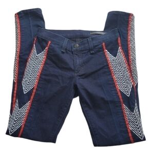 Rag and Bone Raja Embroidered Skinny Pants 25